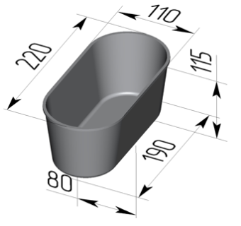 Форма для хлеба 220 х 110 х 115мм Spika 7 овал в ШефСтор (chefstore.ru)